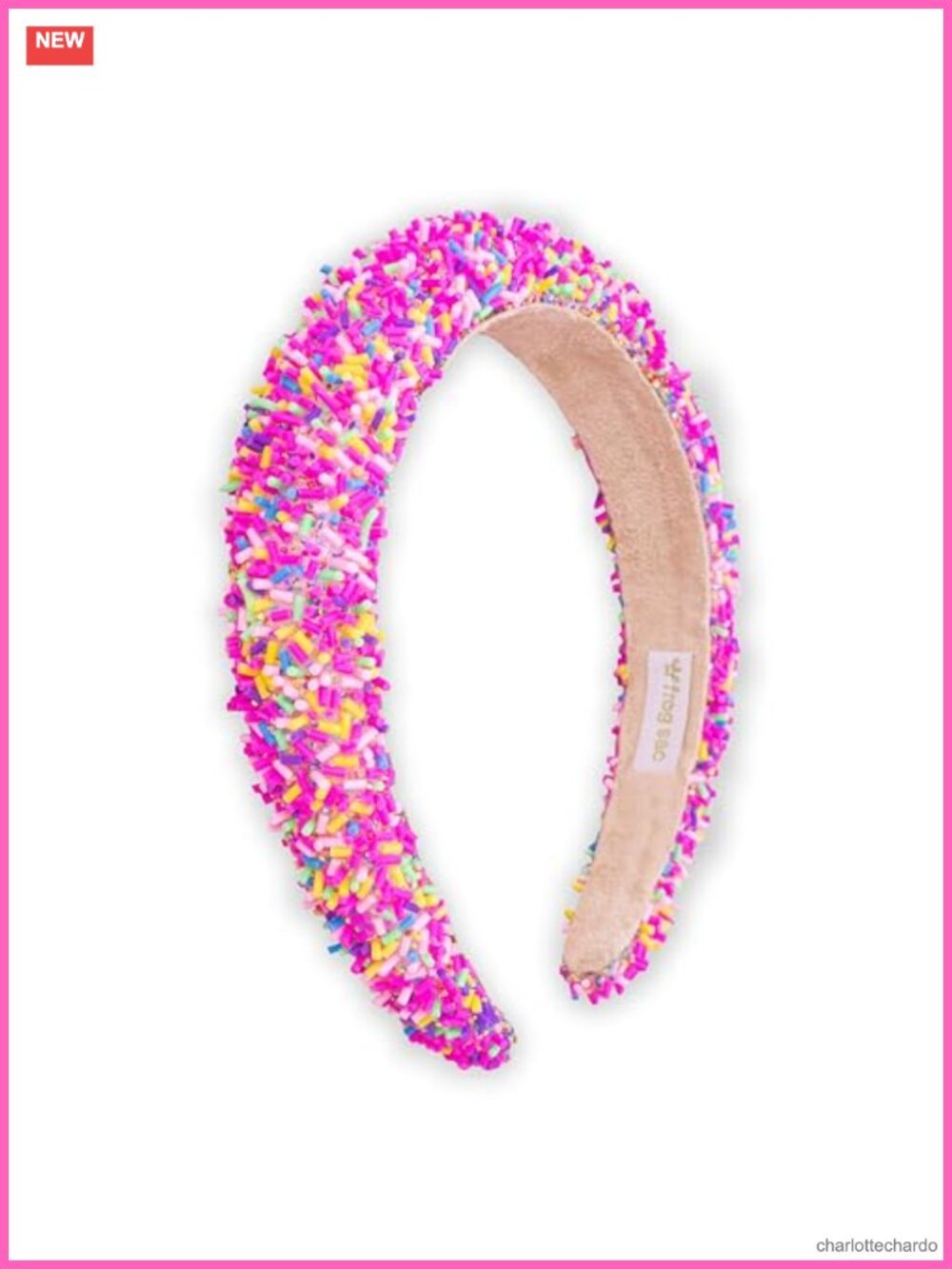 Girls Padded Headband Velvet Lined Sprinkle Confetti Hair Accessory
